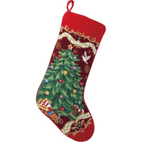 11 x 18 in. Xmas Tree Needlepoint Stocking