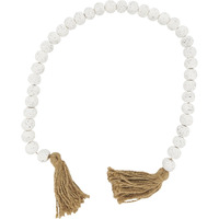 41 in. Rustic Elegance Wood Garland, White