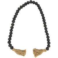 41 in. Rustic Elegance Wood Garland, Black