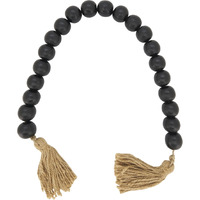 36 in. Wooden Charm Garland, Black