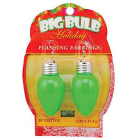Magic Seasons  Christmas Big Bulb Flashing Earrings, Plastic - Case of 12