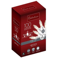 Celebrations  Incandescent Stay Shine Mini Clear & Warm White String Christmas Lights  100 Count