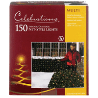 Celebrations 48951-71 150 Multicolor Commercial Net Lights  4 x 6 ft.