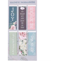 Christian Art Gifts  Joy Collection Magnetic Pagemarker Bookmark - Set of 6