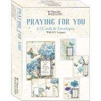 Family Treasures Wholesale  Boxed - Card Praying for You-Butterflies & Flowers - Box of 12