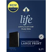Tyndale House Publishers  KJV Life Application Study Bible & Large Print Bonde RL Third Edition, Black