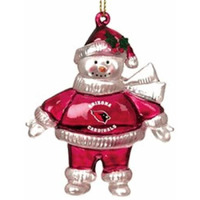 Arizona Cardinals Ornament 2 3 4 Inch Crystal Snowman