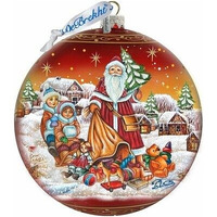 G.DeBrekht  5.5 in. Ball Limited Edition Santa Gift Giver Holiday Splendor Ornament
