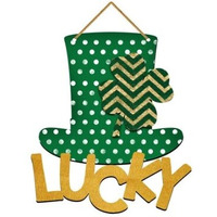 Designocracy  Lucky Hat Wooden Magnet