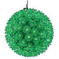 7.5 in. LED Starlight Sphere Hanging Decor, Green