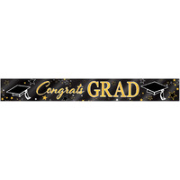 Metallic Congrats Grad Banner