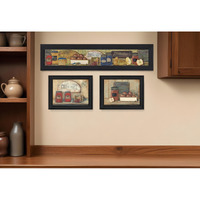 Set Of Three Kitchen Black Framed Print Kitchen Wall Art