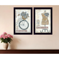 Set Of Two Beautiful Journey Black Framed Print Wall Art
