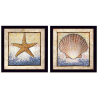 Set Of Two Sea Journey Black Framed Print Wall Art
