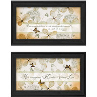 Set Of Two Plant Kindness Black Framed Print Wall Art