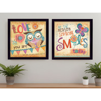 Set Of Two Be the Reason Black Framed Print Wall Art