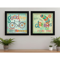 Set Of Two Good Things Black Framed Print Wall Art