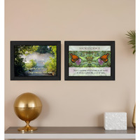 Set Of Two Beauty 1 Black Framed Print Wall Art