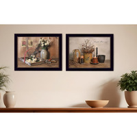 Set Of Two Simple Blessings Black Framed Print Wall Art