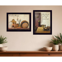 Set Of Two What I Love Most Black Framed Print Wall Art
