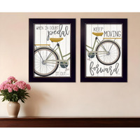 Set Of Two Pedal it Out 2 Black Framed Print Wall Art
