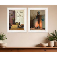 Set Of Two What I Love Most 1 White Framed Print Wall Art