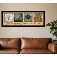 There is a Season Big Trees Black Framed Print Wall Art