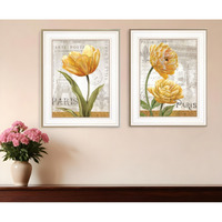 Set Of Two Paris 1 White Framed Print Wall Art