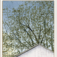Set Of Two Country Barns 1 White Framed Print Wall Art