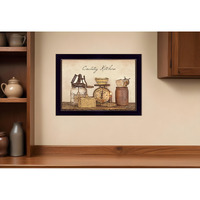Country Kitchen Black Framed Print Kitchen Wall Art