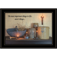 The Most Important Things Black Framed Print Wall Art