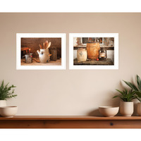 Set Of Two The Nail Keg White Framed Print Wall Art