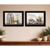 Set Of Two Choose Joy Black Framed Print Wall Art