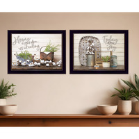 Set Of Two Choose Joy Black Framed Print Wall Art