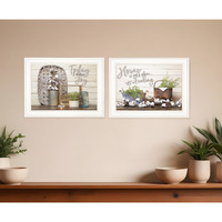 Set Of Two Choose Joy White Framed Print Wall Art