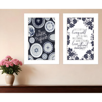 Set Of Two The Secret Beauty White Framed Print Wall Art