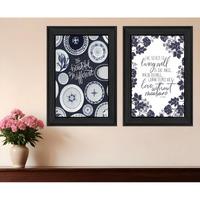 Set Of Two The Secret Beauty Black Framed Print Wall Art