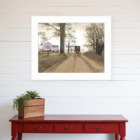 Headin Home White Framed Print Wall Art