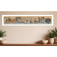 Where Family and Friends Gather White Framed Print Wall Art