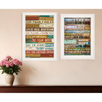Set Of Two Today Is White Framed Print Wall Art