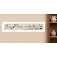 Kitchen Is The Heart of The Home White Framed Print Kitchen Wall Art