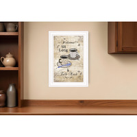 Sit Long Talk Much White Framed Print Kitchen Wall Art