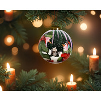 Snowman You Are a Blessing To Me Hand Painted Mouth Blown Glass Ornament
