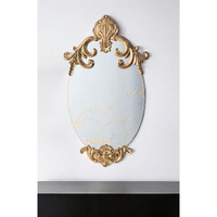 26" Gold Crowned Top Resin Framed Accent Mirror