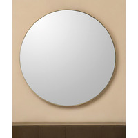 30" Gold Round Framed Accent Mirror
