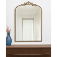 36" Gold Arch Iron Framed Accent Mirror