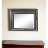 39" Metallic Gray Lighted Arch Dresser Mirror