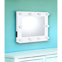 26" White Finish Accent Mirror