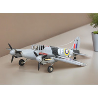 4" Black and Gray Metal Hand Painted Model Airplane