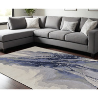 8' X 10' Gray and Ivory Abstract Power Loom Area Rug